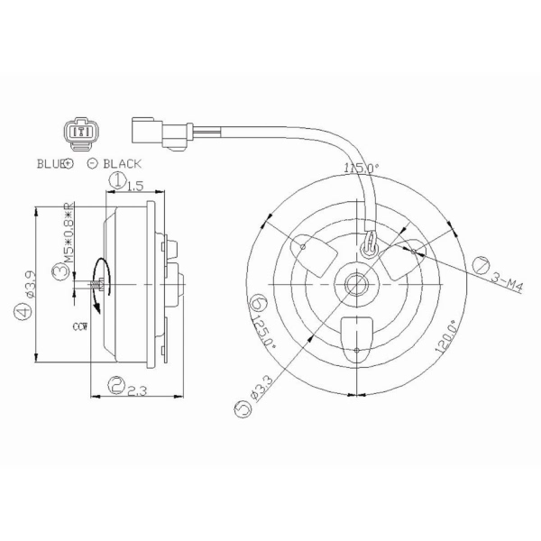 TYC Passenger Side Engine Cooling Fan Motor 630830