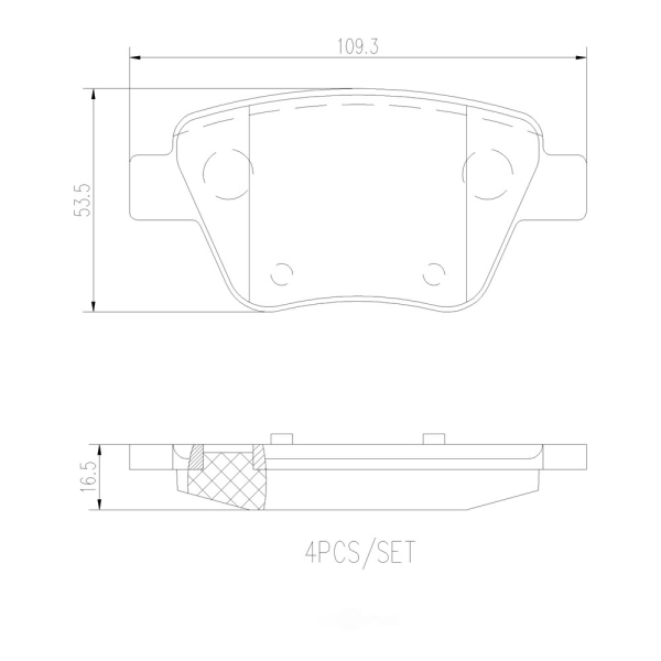 brembo Premium Ceramic Rear Disc Brake Pads P85114N