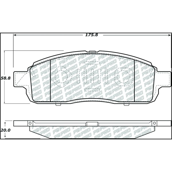 Centric Posi Quiet Pro™ Semi-Metallic Front Disc Brake Pads 500.13920