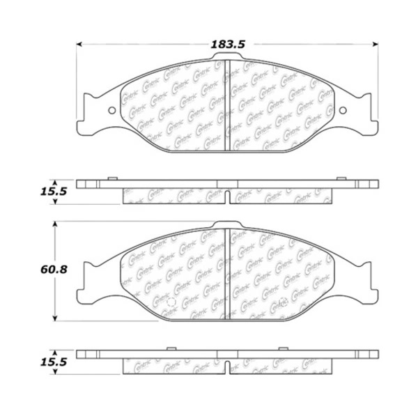 Centric Premium Ceramic Front Disc Brake Pads 301.08040