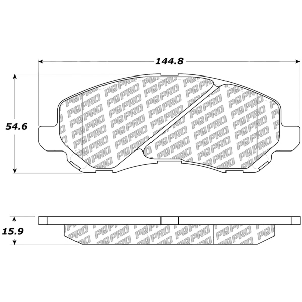 Centric Posi Quiet Pro™ Semi-Metallic Front Disc Brake Pads 500.08660