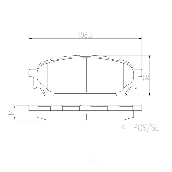 brembo Premium Ceramic Rear Disc Brake Pads P78014N