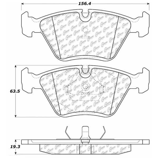 Centric Posi Quiet™ Ceramic Front Disc Brake Pads 105.03940