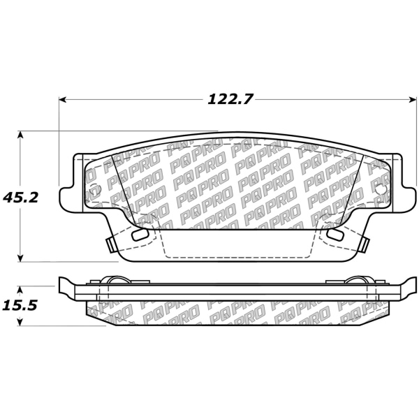 Centric Posi Quiet Pro™ Semi-Metallic Rear Disc Brake Pads 500.10200