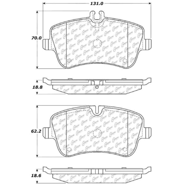 Centric Posi Quiet™ Ceramic Front Disc Brake Pads 105.08721