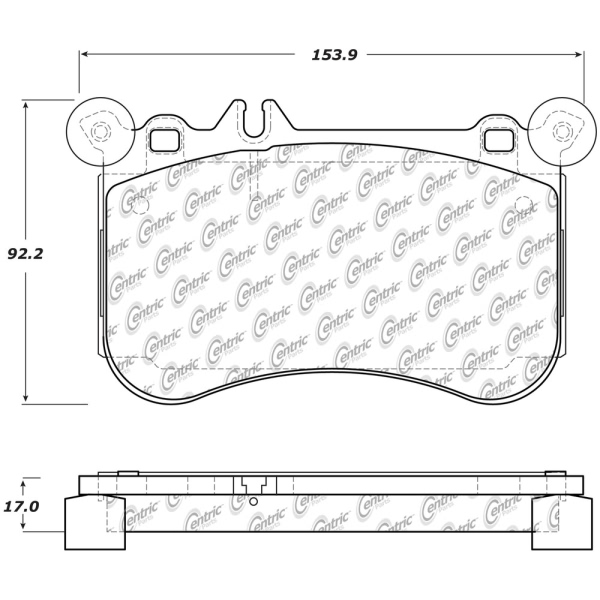 Centric Posi Quiet™ Ceramic Front Disc Brake Pads 105.16340