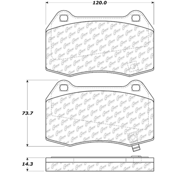 Centric Posi Quiet™ Ceramic Front Disc Brake Pads 105.09600