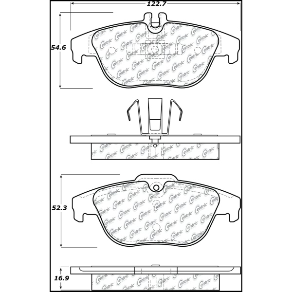 Centric Posi Quiet™ Ceramic Rear Disc Brake Pads 105.13411