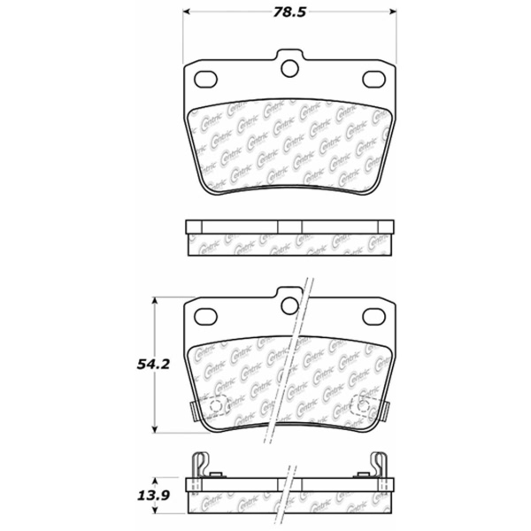 Centric Premium Ceramic Rear Disc Brake Pads 301.10510