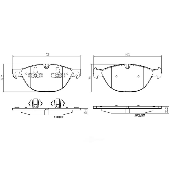 brembo Premium Ceramic Front Disc Brake Pads P06058N