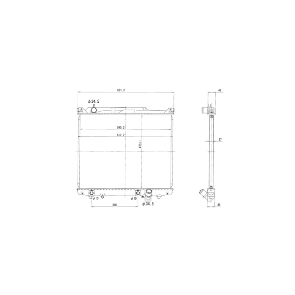 TYC Engine Coolant Radiator 2933