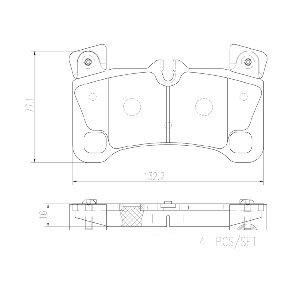 brembo Premium Ceramic Rear Disc Brake Pads P85103N