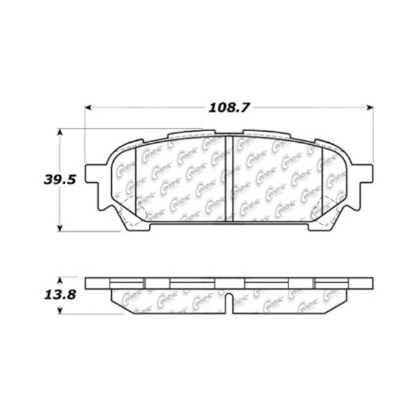 Centric Posi Quiet™ Ceramic Rear Disc Brake Pads 105.10040