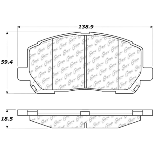 Centric Premium Ceramic Front Disc Brake Pads 301.08840