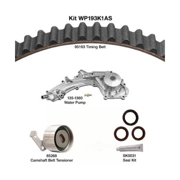 Dayco Timing Belt Kit With Water Pump WP193K1AS