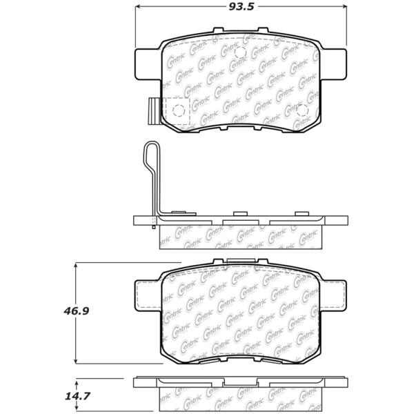 Centric Posi Quiet™ Ceramic Brake Pads With Shims And Hardware 105.13360