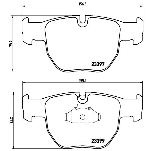 brembo Premium Low-Met OE Equivalent Front Brake Pads P44012