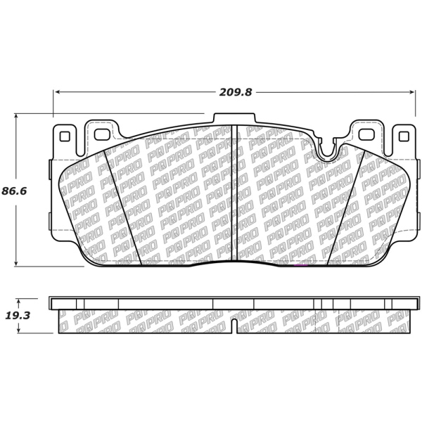 Centric Posi Quiet Pro™ Semi-Metallic Front Disc Brake Pads 500.16480