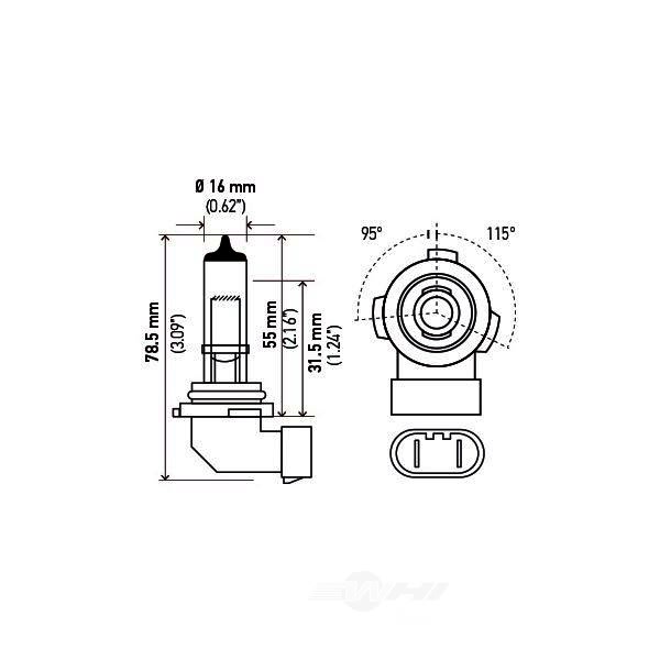 Hella H12 Standard Series Halogen Light Bulb H12