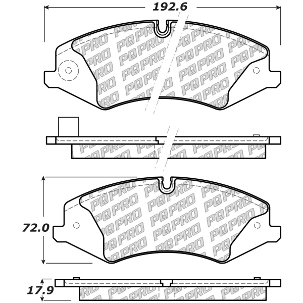 Centric Posi Quiet Pro™ Semi-Metallic Front Disc Brake Pads 500.14790