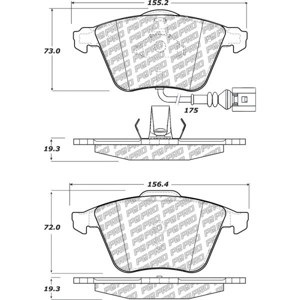 Centric Posi Quiet Pro™ Semi-Metallic Front Disc Brake Pads 500.11110