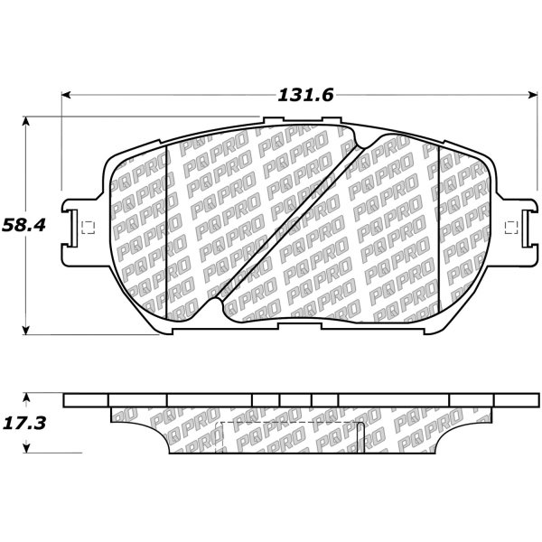 Centric Posi Quiet Pro™ Ceramic Front Disc Brake Pads 500.09080