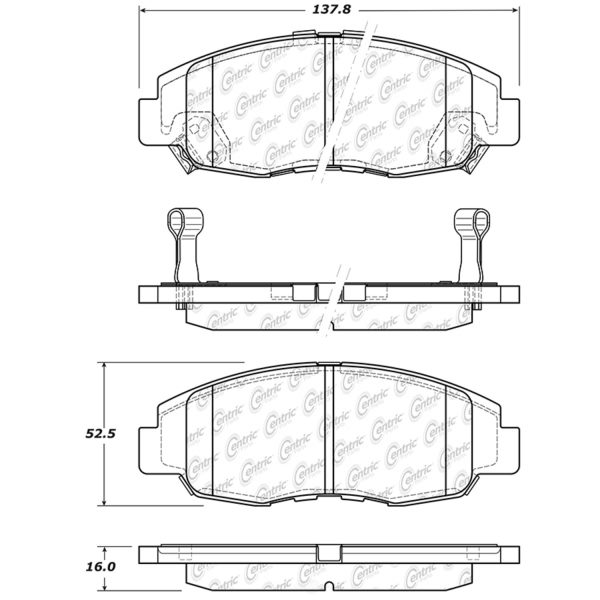 Centric Posi Quiet™ Ceramic Front Disc Brake Pads 105.07640