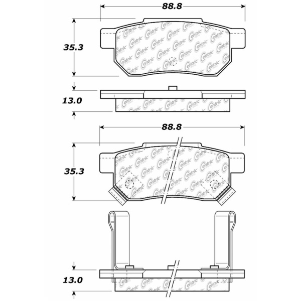 Centric Posi Quiet™ Ceramic Front Disc Brake Pads 105.03740