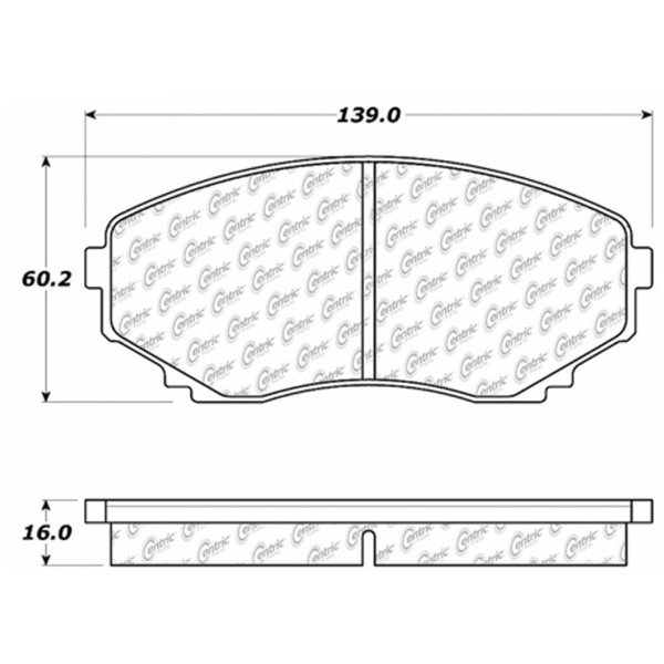 Centric Premium Ceramic Front Disc Brake Pads 301.05510