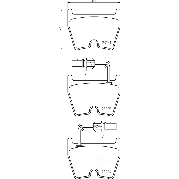 brembo Premium Low-Met OE Equivalent Front Brake Pads P85078