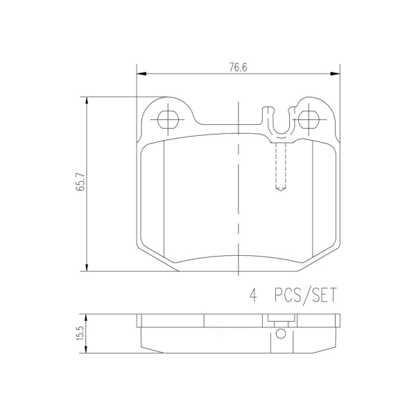 brembo Premium Ceramic Rear Disc Brake Pads P50043N