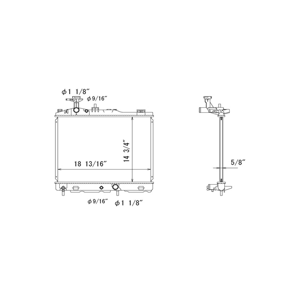 TYC Engine Coolant Radiator 13469