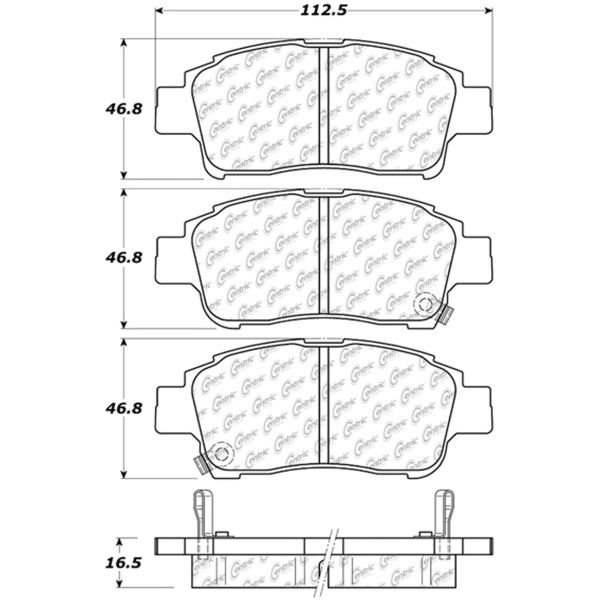 Centric Posi Quiet™ Ceramic Front Disc Brake Pads 105.08310