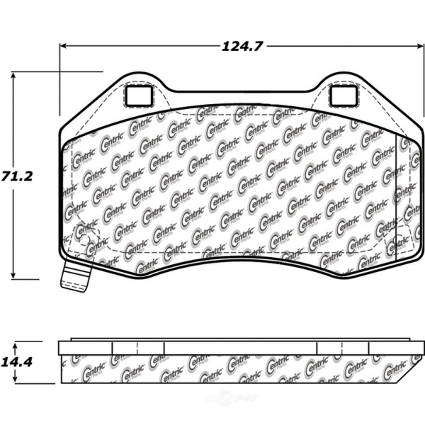 Centric Posi Quiet™ Semi-Metallic Front Disc Brake Pads 104.13792