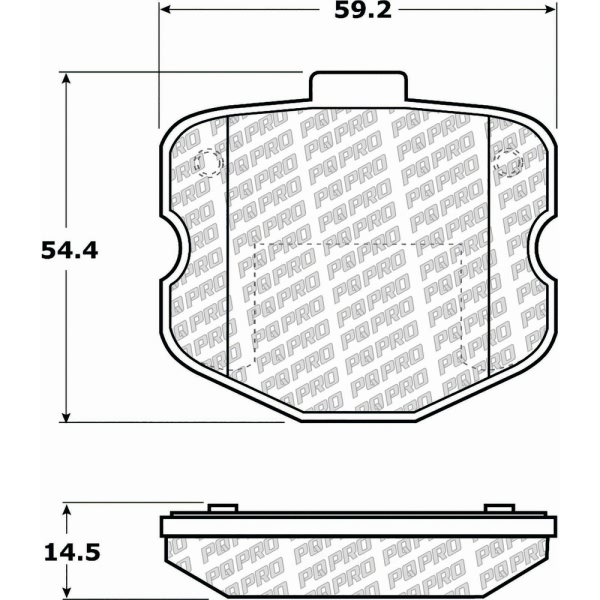 Centric Posi Quiet Pro™ Semi-Metallic Rear Disc Brake Pads 500.11851