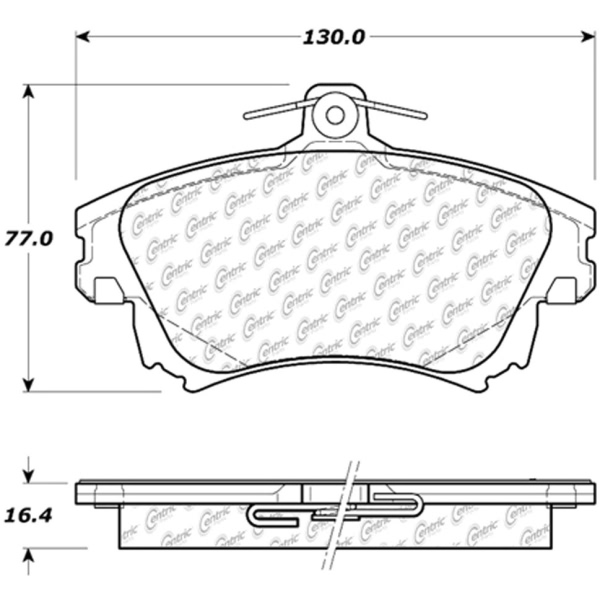 Centric Premium Ceramic Front Disc Brake Pads 301.08370