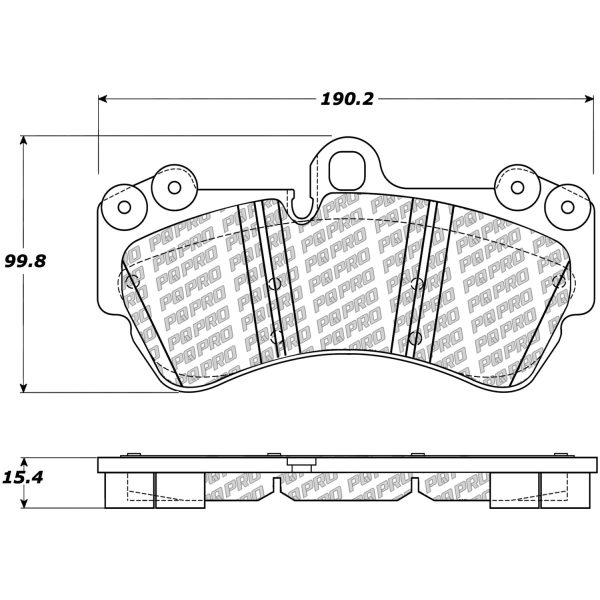 Centric Posi Quiet Pro™ Semi-Metallic Front Disc Brake Pads 500.10070