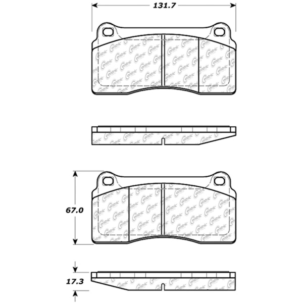 Centric Posi Quiet™ Ceramic Front Disc Brake Pads 105.08100