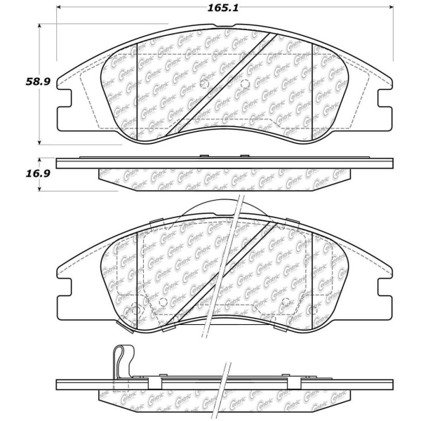 Centric Posi Quiet™ Ceramic Front Disc Brake Pads 105.10740