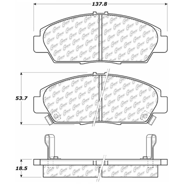 Centric Posi Quiet™ Ceramic Front Disc Brake Pads 105.05680