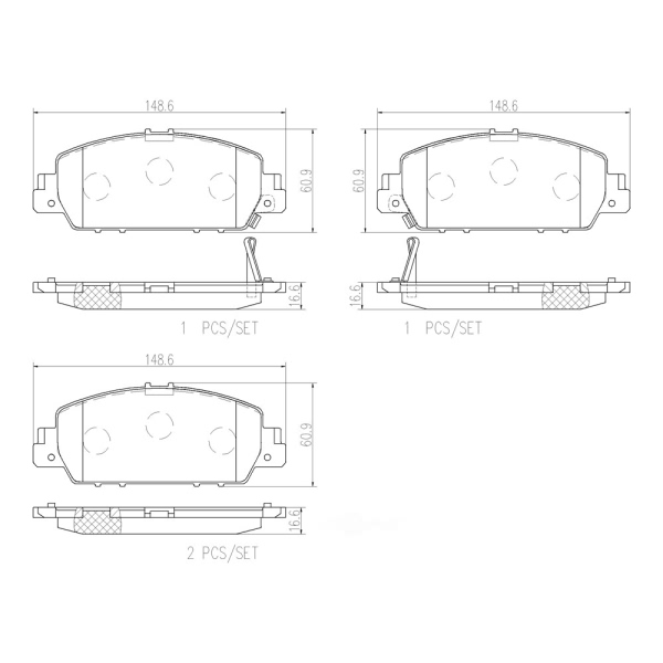 brembo Premium Ceramic Front Disc Brake Pads P28077N