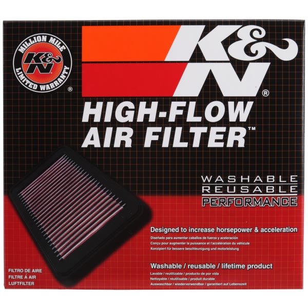 K&N 33 Series Panel Red Air Filter (10.75" L x 10" W x 1.063" H) 33-5030