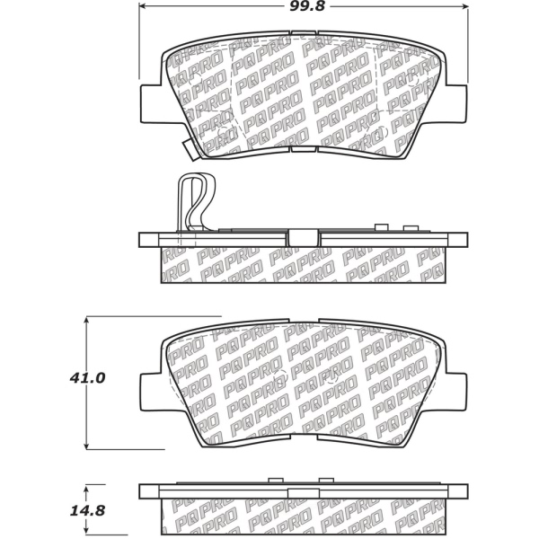 Centric Posi Quiet Pro™ Ceramic Rear Disc Brake Pads 500.13130