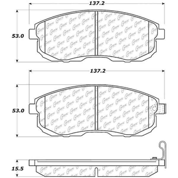 Centric Posi Quiet™ Ceramic Front Disc Brake Pads 105.08153