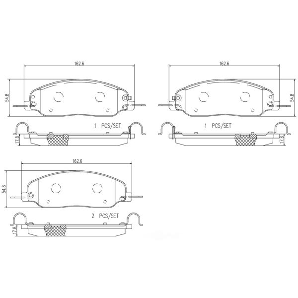 brembo Premium Ceramic Front Disc Brake Pads P24176N