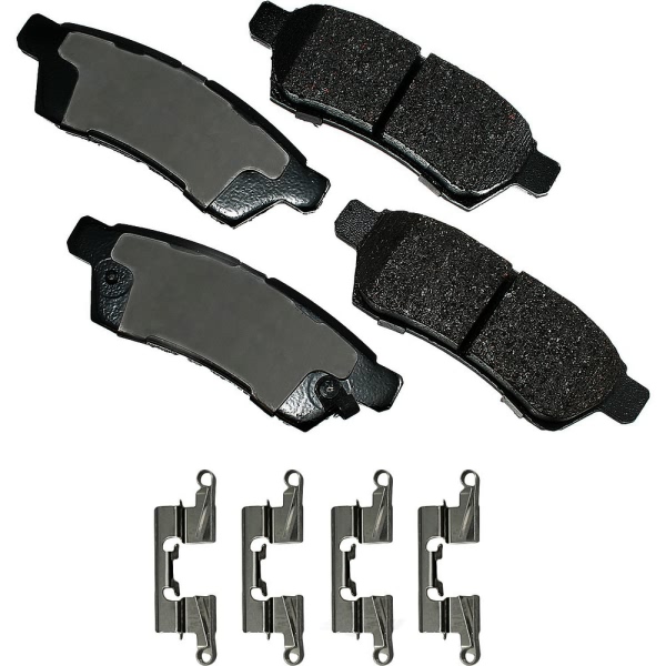 Akebono Pro-ACT™ Ultra-Premium Ceramic Rear Disc Brake Pads ACT1100