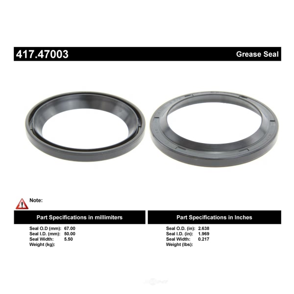 Centric Premium™ Axle Shaft Seal 417.47003