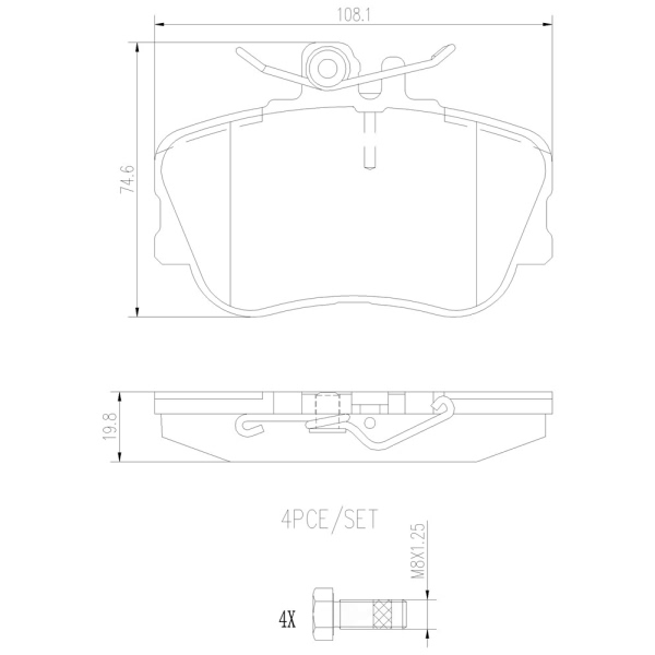 brembo Premium Ceramic Front Disc Brake Pads P06017N