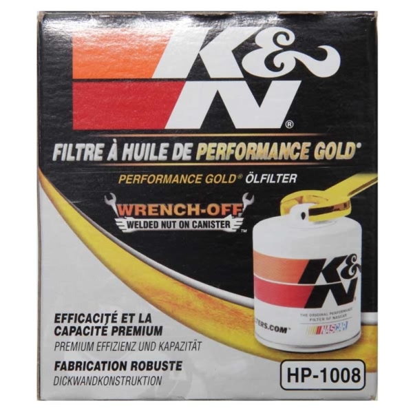 K&N Performance Gold™ Wrench-Off Oil Filter HP-1008