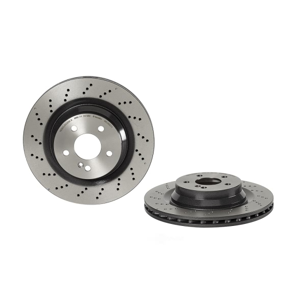 brembo UV Coated Series Drilled Vented Rear Brake Rotor 09.C502.11